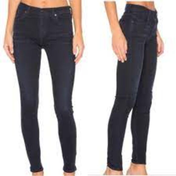 AGOLDE Sophie High Rise Skinny in Stage Dark Blue Denim Jeans 30 - Picture 1 of 7